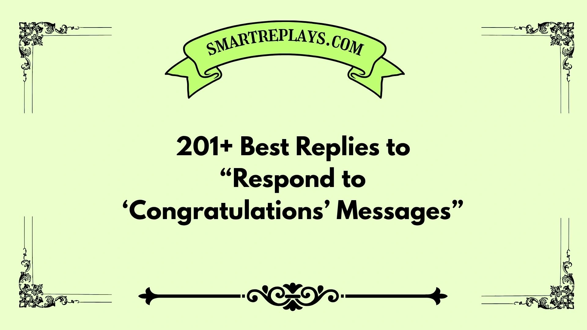 creative responses to congratulations