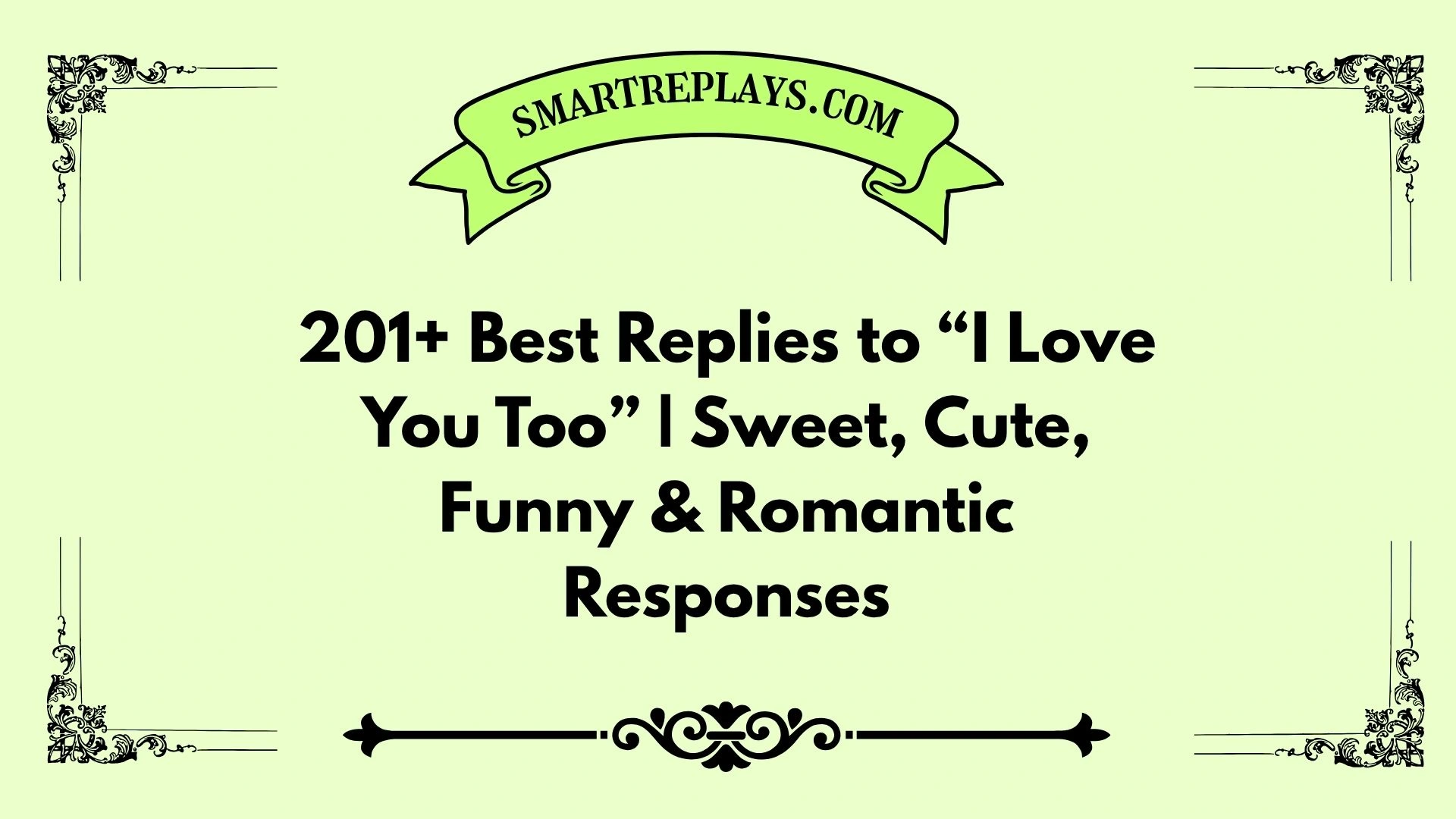 responses to i love you too