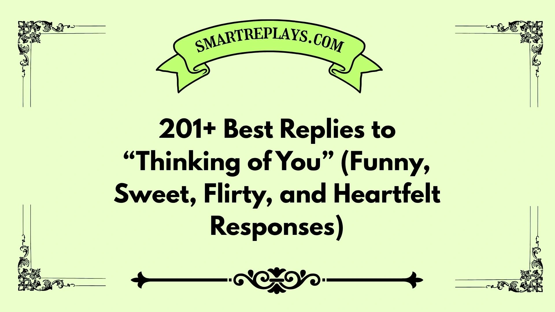 responses to thinking of you
